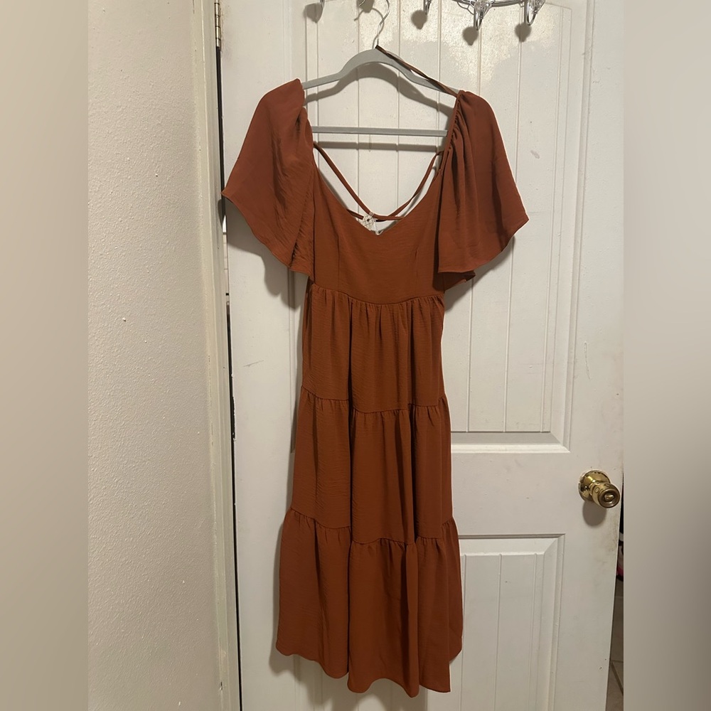 Burnt orange dress